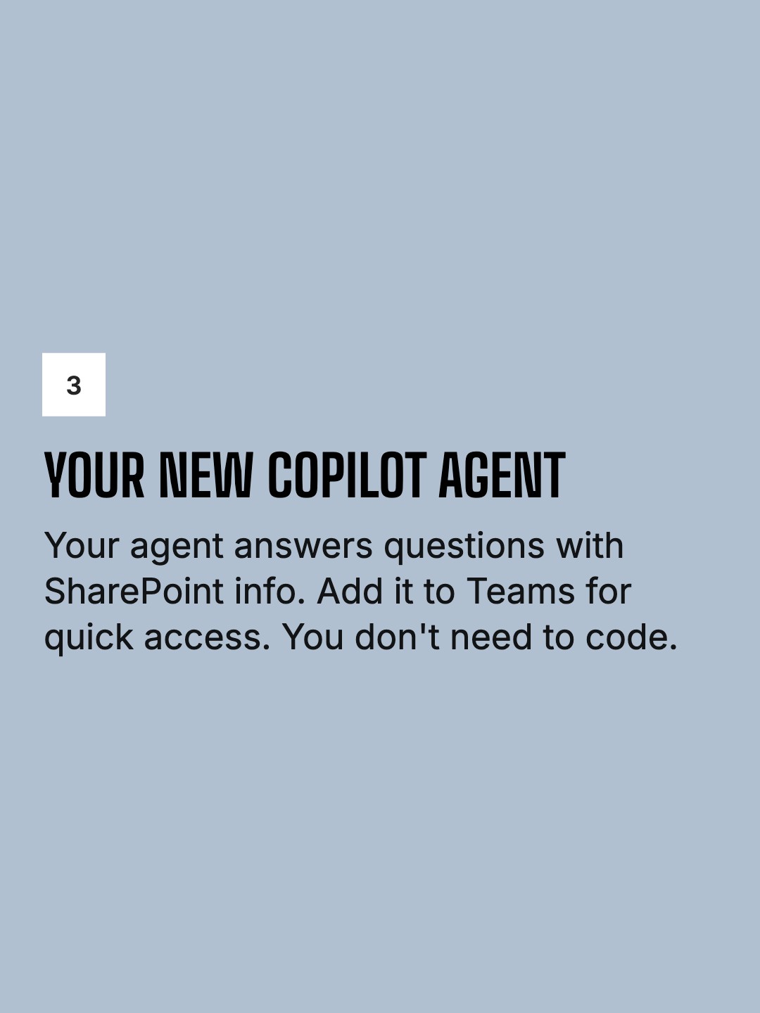 Copilot Studio Agent with No Code — slide 4