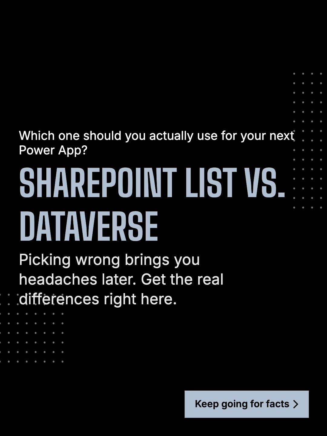 Sharepoint List Vs Dataverse — slide 1