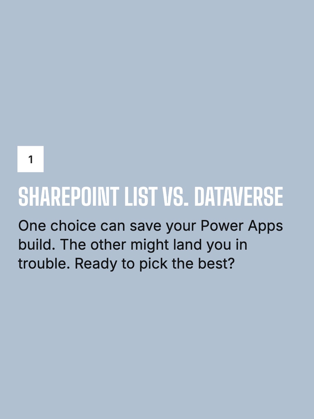Sharepoint List Vs Dataverse — slide 2