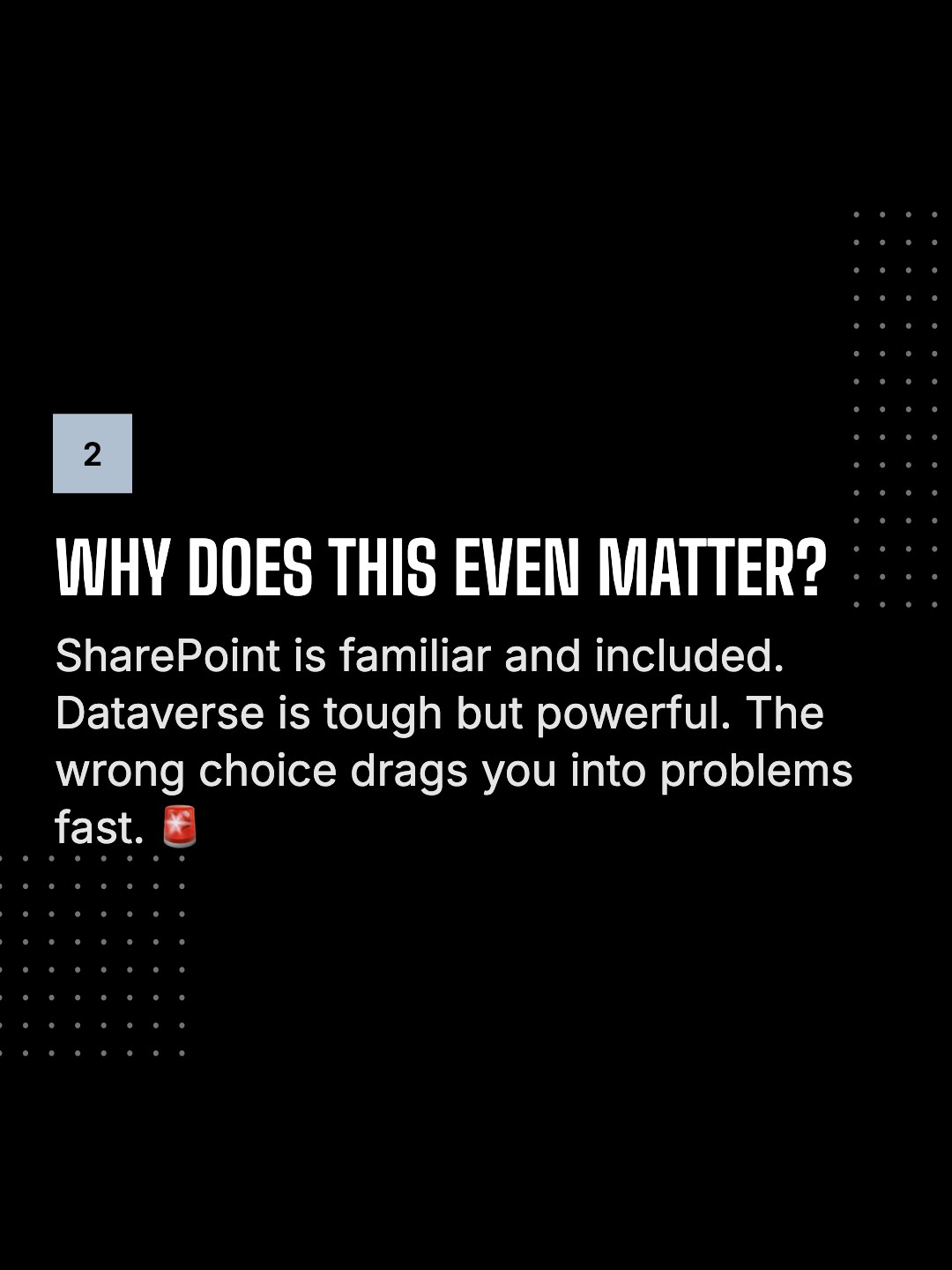 Sharepoint List Vs Dataverse — slide 3