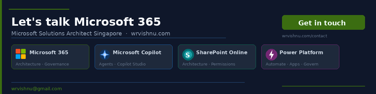 Microsoft Solutions Architect Singapore