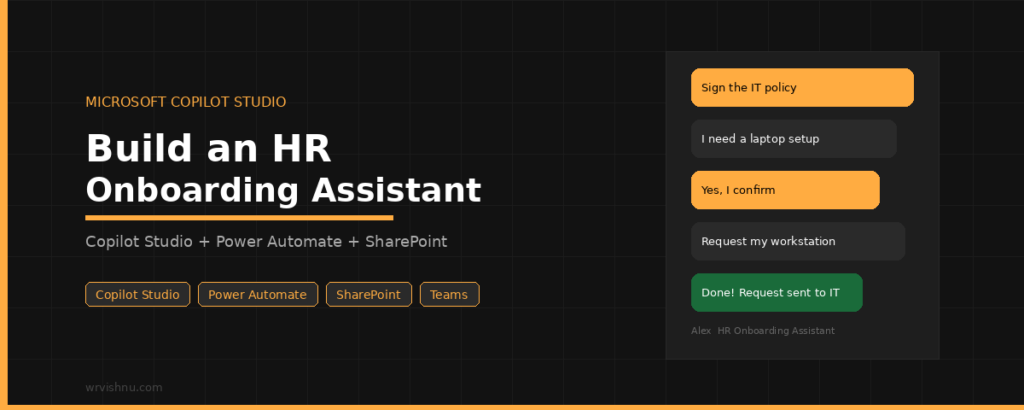 Copilot Studio HR onboarding assistant